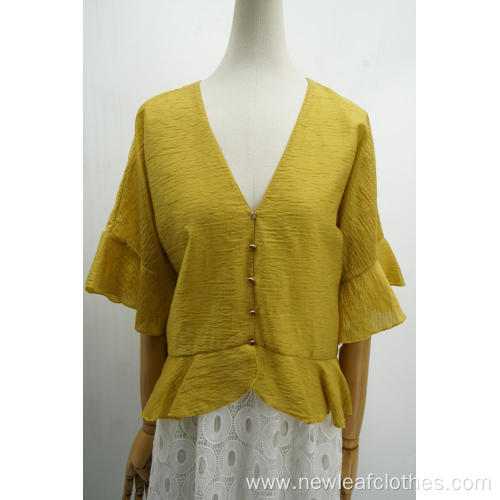 women blouse short sleeve Shell